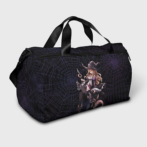 Спортивная сумка Маленькая ведьма на паутине / 3D-принт – фото 1