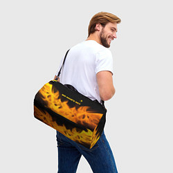 Сумки спортивные No Mans Sky - gold gradient: символ сверху, цвет: 3D-принт — фото 2