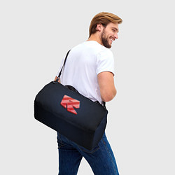 Сумки спортивные Roblox red - Роблокс полосатый логотип, цвет: 3D-принт — фото 2