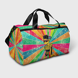 Сумки спортивные Барт Симпсон весь в татухах со скейтбордом, цвет: 3D-принт