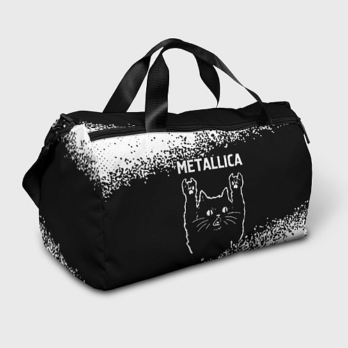 Спортивная сумка Группа Metallica и рок кот / 3D-принт – фото 1