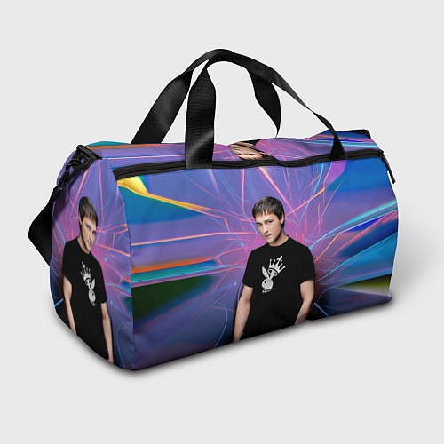 Спортивная сумка Юрий Шатунов на неоновом фоне / 3D-принт – фото 1