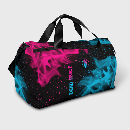 Спортивная сумка Dead Space - neon gradient: символ и надпись верти / 3D-принт – фото 1