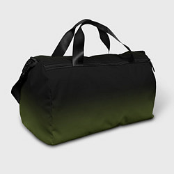 Спортивная сумка Черный и хвойный зеленый градиент