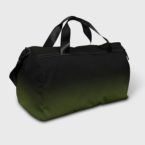 Спортивная сумка Черный и хвойный зеленый градиент / 3D-принт – фото 1