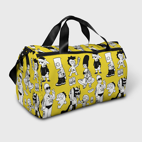 Спортивная сумка Весёлая компашка мультфильма Симпсоны - полный рас / 3D-принт – фото 1