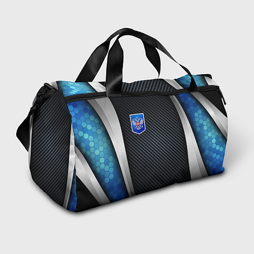 Спортивная сумка Black & blue Russia / 3D-принт – фото 1