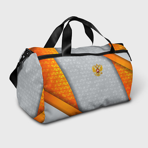 Спортивная сумка Orange & silver Russia / 3D-принт – фото 1