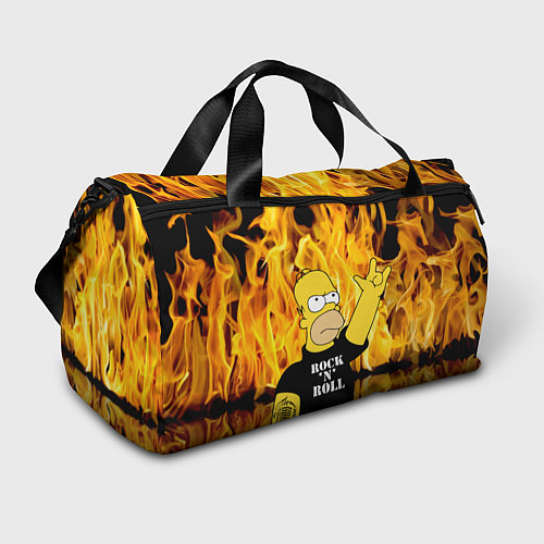 Спортивная сумка Homer Simpson - Rock n Roll! / 3D-принт – фото 1