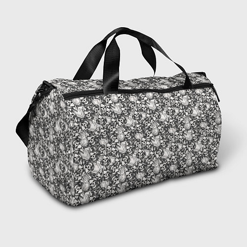 Спортивная сумка Череп в капюшоне / 3D-принт – фото 1