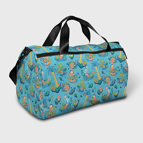 Спортивная сумка Pattern toxic Rick and Morty / 3D-принт – фото 1