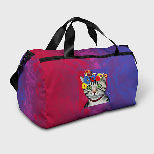 Спортивная сумка Кошка Фриды Кало из нейросети / 3D-принт – фото 1