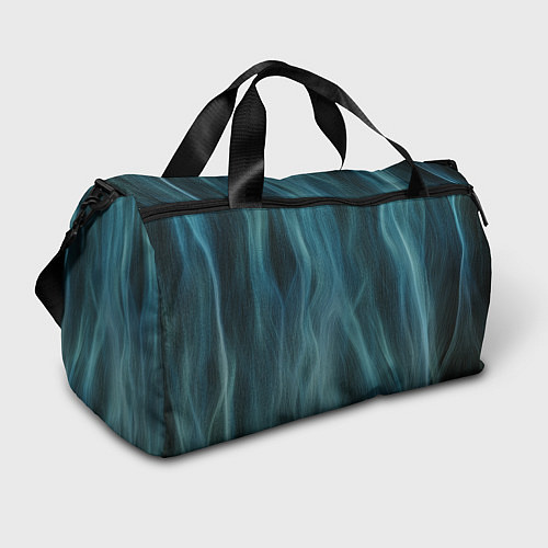 Спортивная сумка Прерывистый абстрактный синий дым во тьме / 3D-принт – фото 1