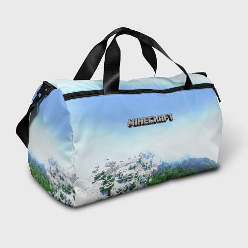 Спортивная сумка Зимний пейзаж - Майнкрафт / 3D-принт – фото 1