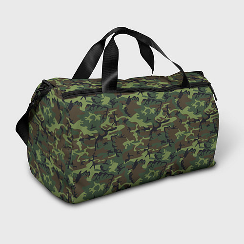Спортивная сумка Камуфляж лес - мелкий / 3D-принт – фото 1