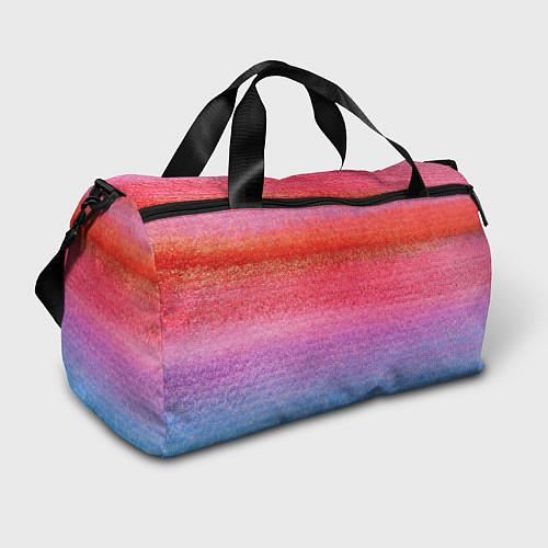 Спортивная сумка Красно-синий градиент акварель / 3D-принт – фото 1