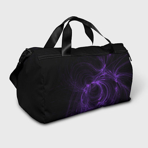 Спортивная сумка Сиреневая абстракция из звуковых волн / 3D-принт – фото 1