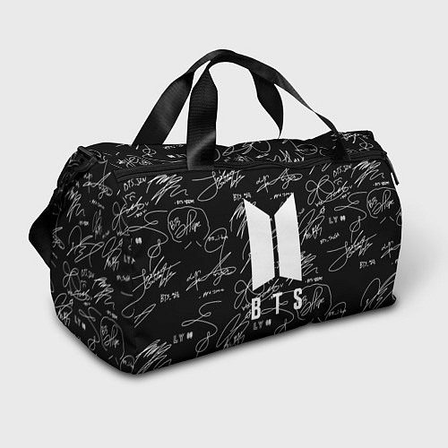 Спортивная сумка BTS - Автографы / 3D-принт – фото 1