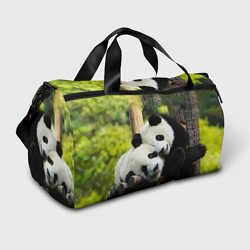 Спортивная сумка Влюблённые панды / 3D-принт – фото 1