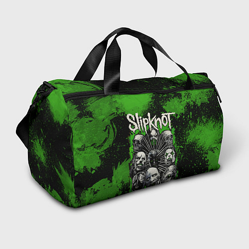 Спортивная сумка Slipknot green abstract / 3D-принт – фото 1