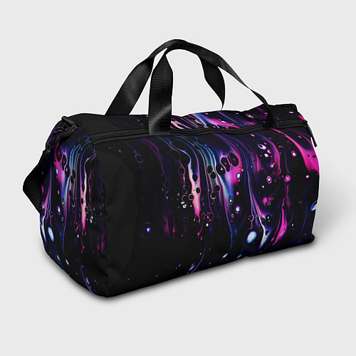 Спортивная сумка Фиолетовая вода и краски / 3D-принт – фото 1