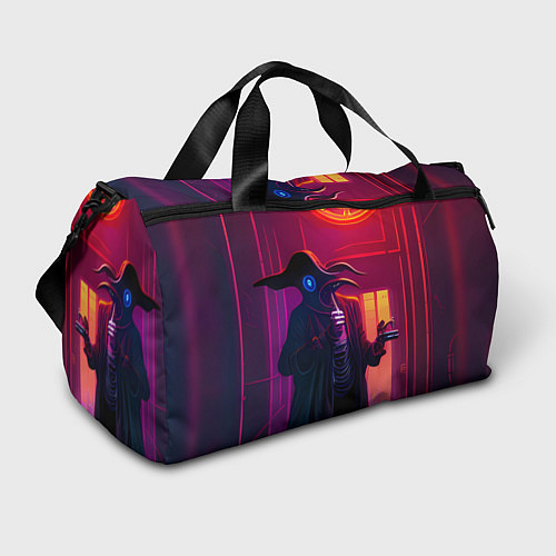 Спортивная сумка Странный чумной доктор в стиле Cyberpunk / 3D-принт – фото 1