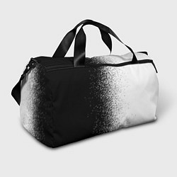 Спортивная сумка Брызги красок - Черно-белый