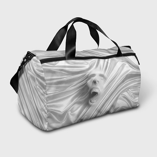 Спортивная сумка Нечеловеческий вопль - складки ткани / 3D-принт – фото 1