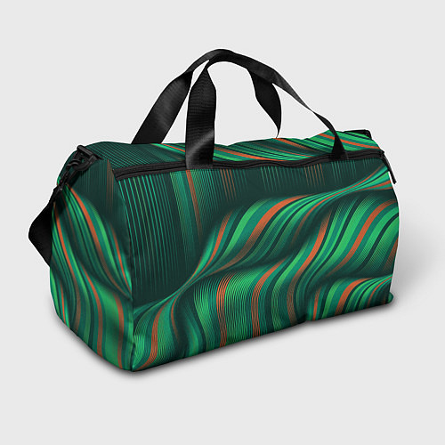 Спортивная сумка Абстрактные объёмные полосы / 3D-принт – фото 1