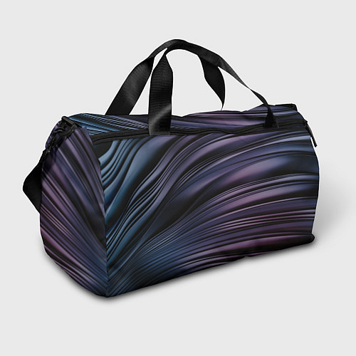 Спортивная сумка Волнообразные фиолетовые паттерны / 3D-принт – фото 1