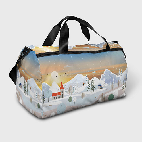 Спортивная сумка Новогоднее настроение - пейзаж / 3D-принт – фото 1