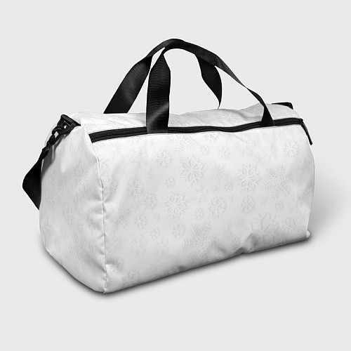 Спортивная сумка Белые новогодние снежинки / 3D-принт – фото 1