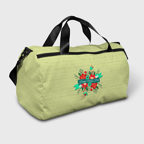 Спортивная сумка Happy Mothers Day - букет / 3D-принт – фото 1