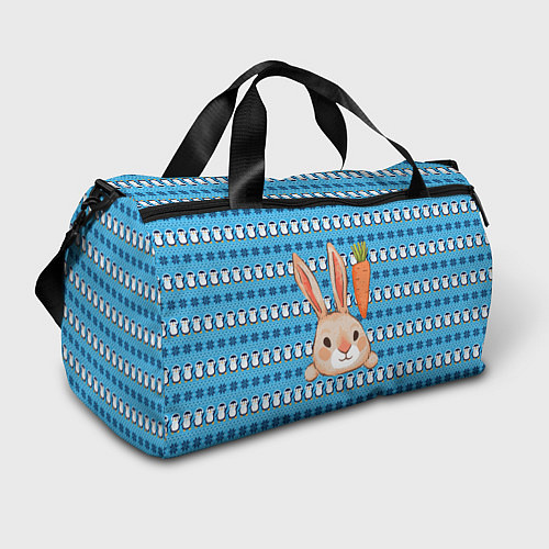 Спортивная сумка Заяц и морковка / 3D-принт – фото 1