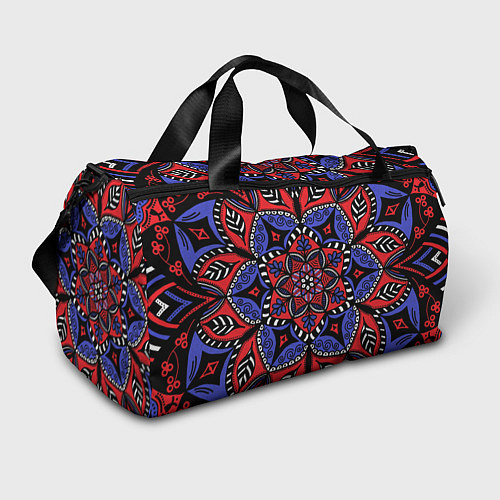 Спортивная сумка Мандала в цветах триколора / 3D-принт – фото 1