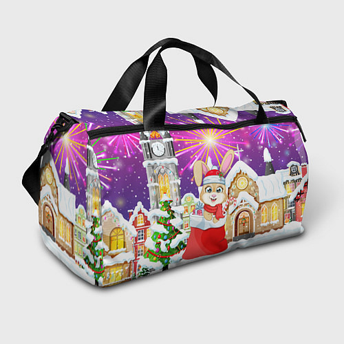 Спортивная сумка Зайка в подарочном мешке / 3D-принт – фото 1