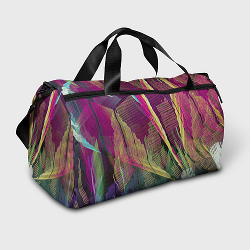 Спортивная сумка Неоновые волнообразные линии / 3D-принт – фото 1