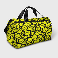Спортивная сумка Кислотный желтый смайлик