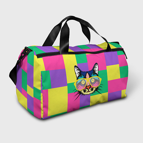 Спортивная сумка Кот в стиле поп-арт / 3D-принт – фото 1