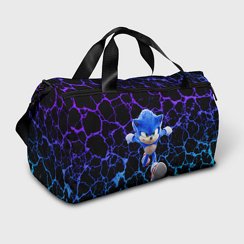Спортивная сумка Sonic неоновый мрамор / 3D-принт – фото 1