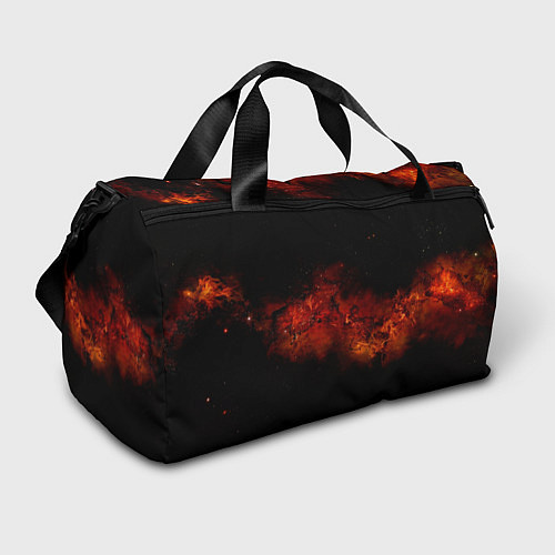 Спортивная сумка Абстрактные взрывы в космосе и красные звёзды / 3D-принт – фото 1