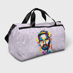 Спортивная сумка Портрет Тома Харди в геометрическом стиле