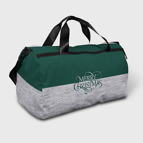 Спортивная сумка Merry Christmas зелёный / 3D-принт – фото 1