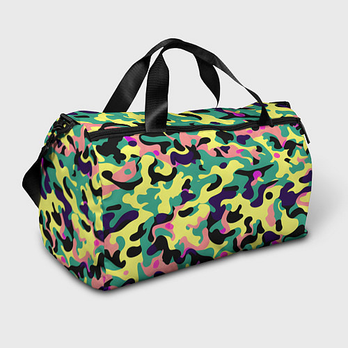 Спортивная сумка Неоновый камуфляж / 3D-принт – фото 1