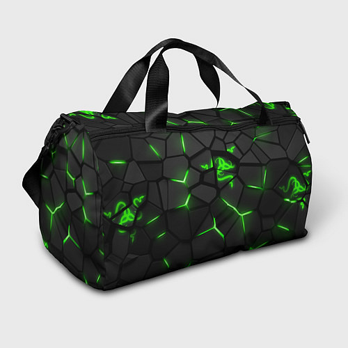 Спортивная сумка Razer green neon / 3D-принт – фото 1