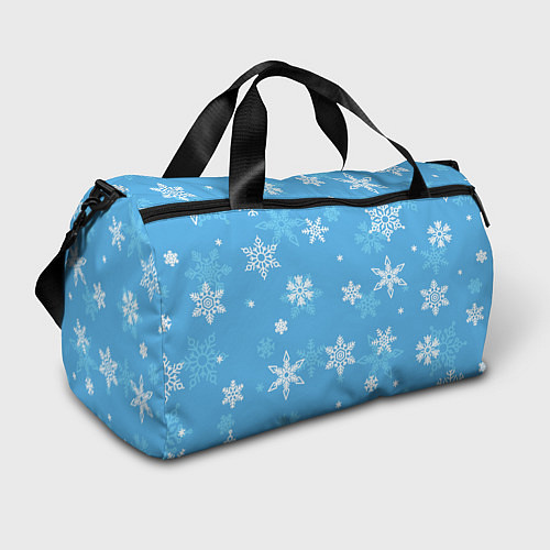 Спортивная сумка Голубой снегопад / 3D-принт – фото 1