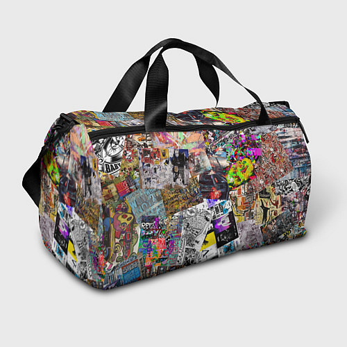 Спортивная сумка Очень пёстрый арт / 3D-принт – фото 1