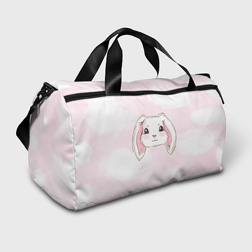 Спортивная сумка Милый белый кролик / 3D-принт – фото 1