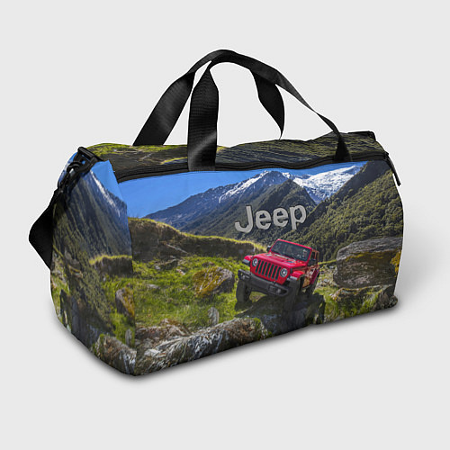 Спортивная сумка Chrysler Jeep Wrangler Rubicon - горы / 3D-принт – фото 1