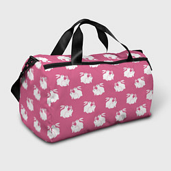 Спортивная сумка Сексуальные кролики на розовом